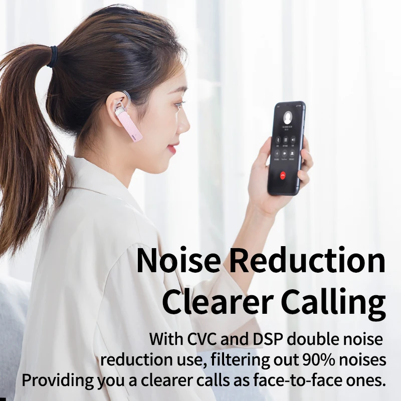 Remax T9 Bluetooth Earphone Wireless 5.0 Headset Dual-phone Connection Noise Reduction HD For Call 6