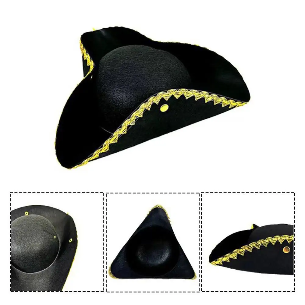 Pirate Captain Hat For Women Man Unisex Cosplay Pirate Hat Unique Halloween Party For Historical Reenactments pirate hat