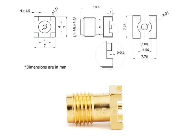 SMA 암 커넥터 PCB 패널 표면 실장형 수직 베이스 DC-18G SMA-KH..