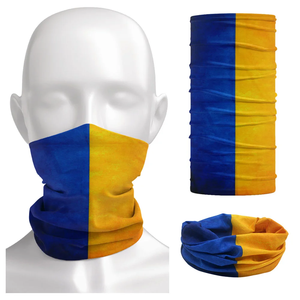 Ukraine Flag Bandana Summer Seamless Breathable Outdoor Sports Hiking Hunting Cycling Running Scarf Riding Face Mask Men Women colorful ombre women neckchief outdoor sports bandana gradient candy color cycling scarf riding running headband men face mask