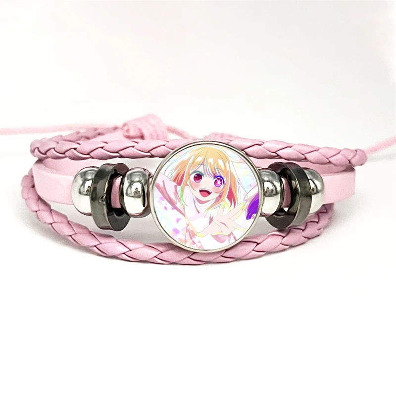 Anime Oshi No Ko Glass Leather Bracelets Cosplay Bracelet & Bangles