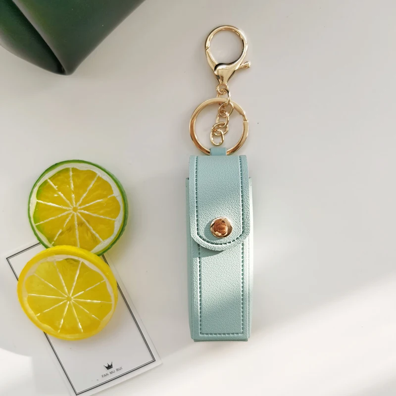 1PC Mini PU Leather Portable Key Bag Lipstick Travel Cosmetics Storage Bag Lip Balm Keychain Holder Protective Cover storage bag makeup organizer cosmetic bag cosmetic storage bag makeup bag cosmetic case product storage bag