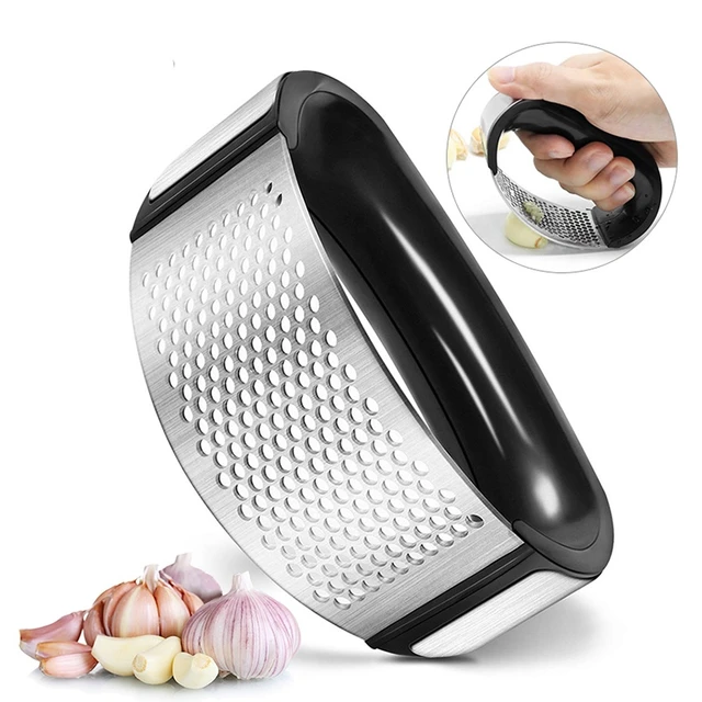 Garlic Press Crusher Mincer Chopper Peeler Squeeze Ginger Cutter Stainless  Steel