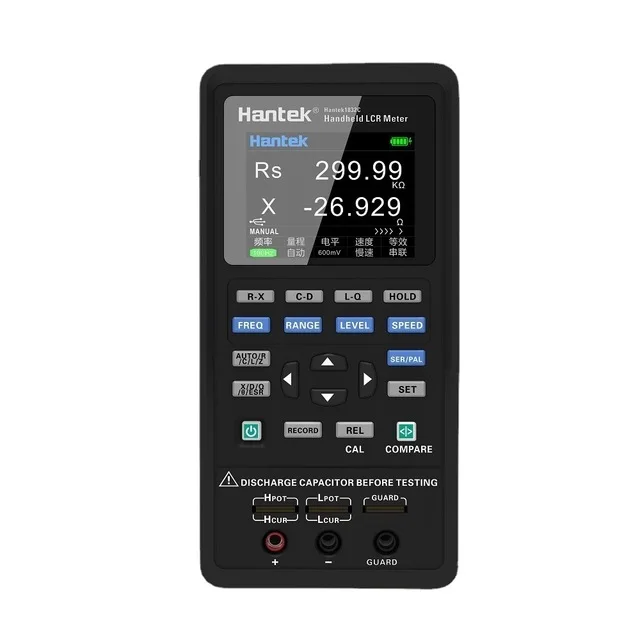 

Hantek1832C/Hantek1833C Digital LCR Meter Portable Handeld Inductance Capacitance Resistance Measurement Tester Tools