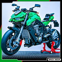 Technical MOC Kawasakied Z1000 Motorcycle Model Building Blocks City DIY Motorbike Racing Car Bricks Toys For Children Boy Gifts 6