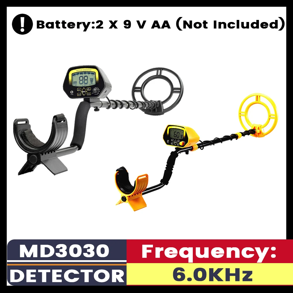 MD3030 금속 탐지기, 휴대용 지하 전문 검색 파인더, 금 탐지기, 보물 핀포인터, 대형 LCD 화면| | - AliExpress