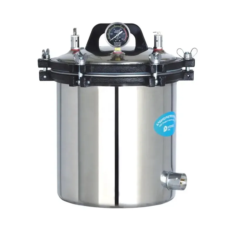 IKEME High Pressure Steam Sterilizer 24L Portable Autoclave Steam Sterilizer Electric Heating Autoclave Laboratory Equipment