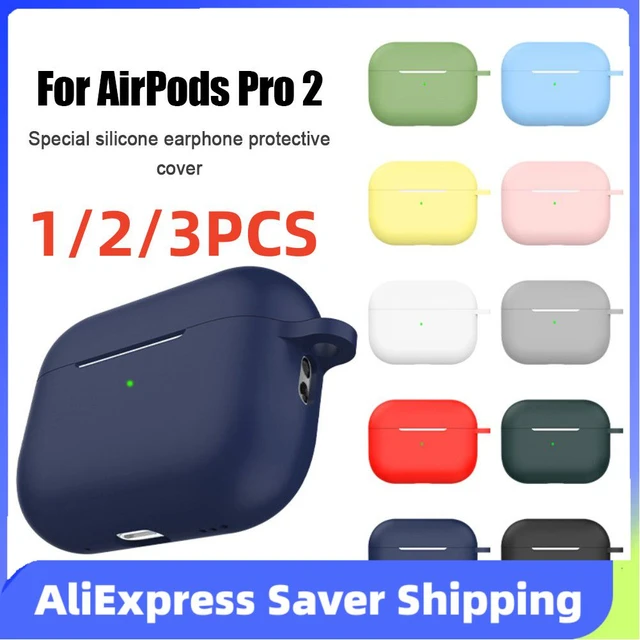 Funda de silicona líquida para Airpods Pro 2 2. ª generación Airpods 1 2 3.  ª funda protectora para auriculares, accesorios - AliExpress