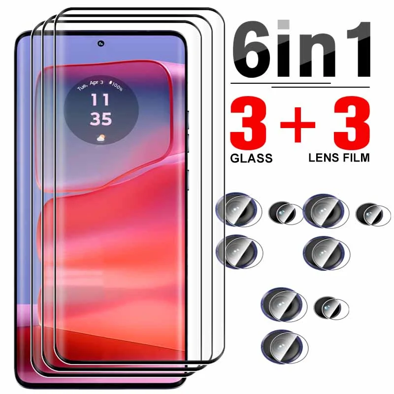 Pellicola Salvaschermo In Vetro Temperato 6 In1 Per Motorola Edge 50 Pro Vetro Protettivo Per Obiettivo Della Fotocamera Per Motorola Edge 50 Ultra Fu