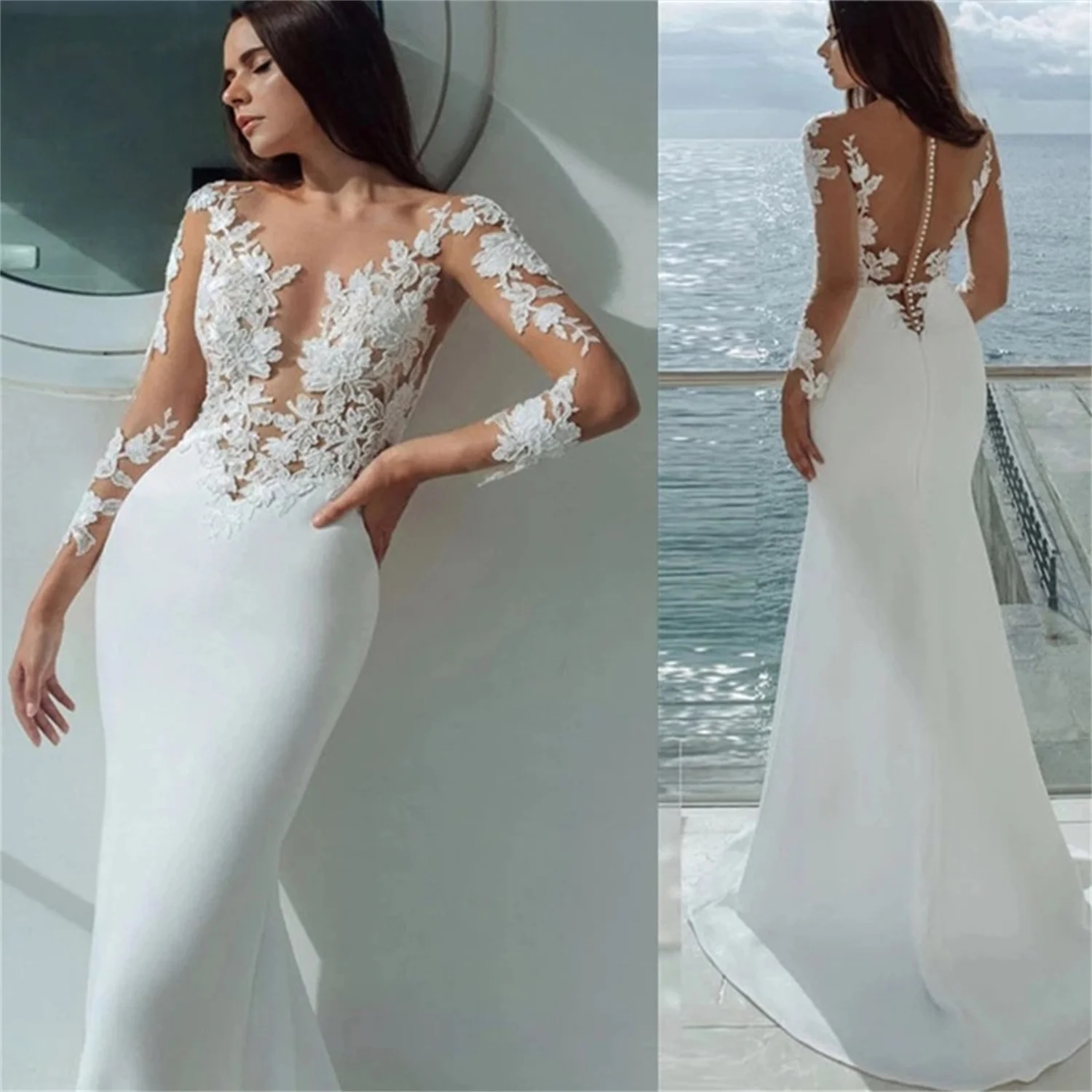 

Morning Light Luxury Bridal Dresses 2023 Wedding Dress Lace Perspective Brides Wedding Dresses Plus Size Woman Amanda Novias