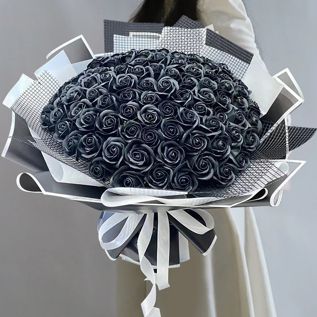 Fresh Roses Bouquet in Chanel Wrapping