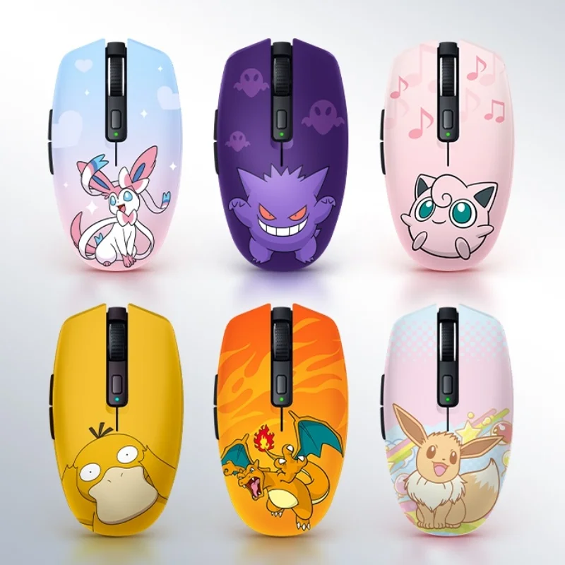 Originale Razer Pokemon Gengar Charizard Sylvion Jigglypuff Psyduck V2 Interruttori Meccanici Per Mouse 2 Modalità Wireless Regali Kawaii