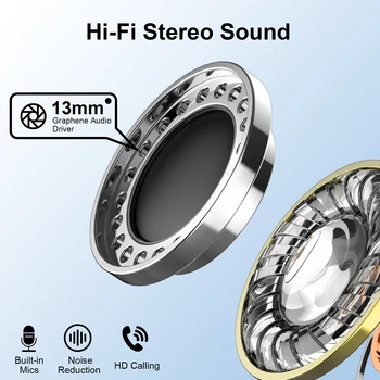 Wireless Earbuds, Bluetooth 5.3 Headphones In Ear with Dual Mic, 35H Wireless Earphones Sport with ENC Noise Canceling Mic. 3