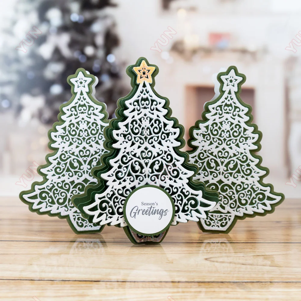 New Arrival Christmas Tree Trinkets Butterfly Scrapbooking Metal Cutting Dies Scrapbooking Dry Photo Album Decorative Embossing images - 6