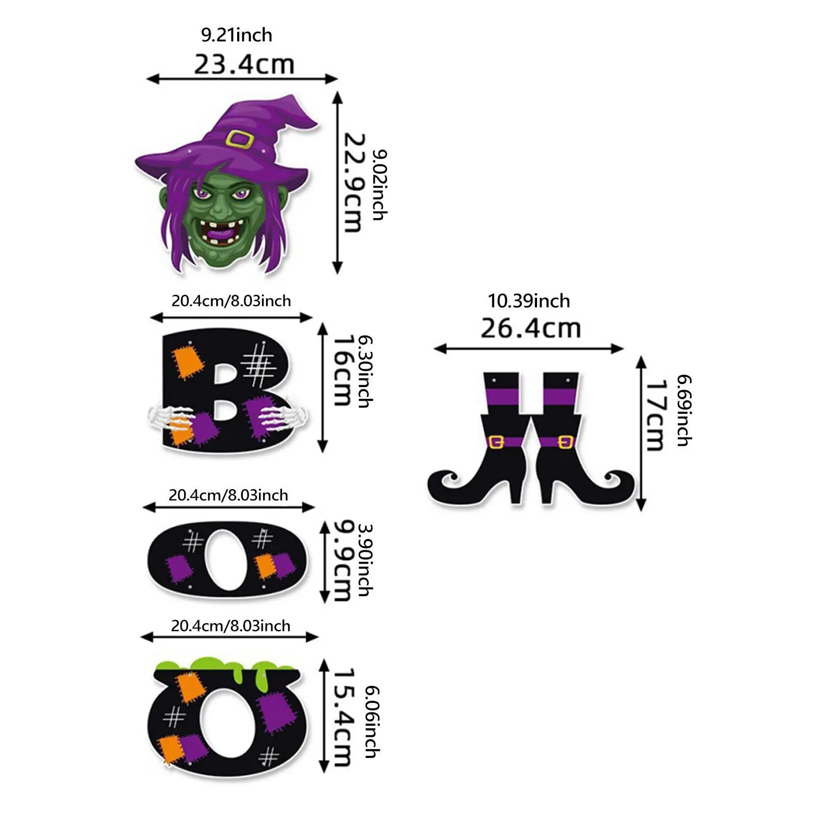 Halloween Paper Hanging Ornament Reusable Creative Halloween Decoration Home Decor for Door Indoor Festival Holiday Outdoor