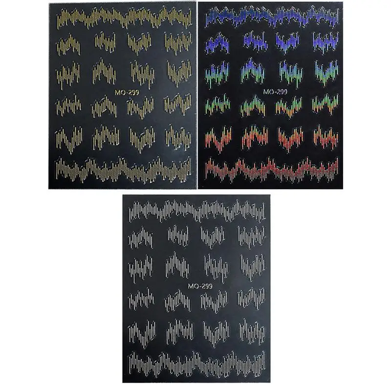 

French Tip Nail Art Stickers Self Adhesive Silver Sparkly Nail Art Decal Nail Art Tips Stencil Nail Tool for Home And Salon Use