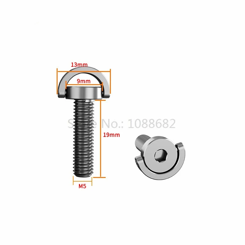 M5 19mm or 15mm Threaded Stainless Steel Foldable D Ring Screw Adapter For DJI for Gopro Insta360 Tripod Monopod Baseplate camera accessories