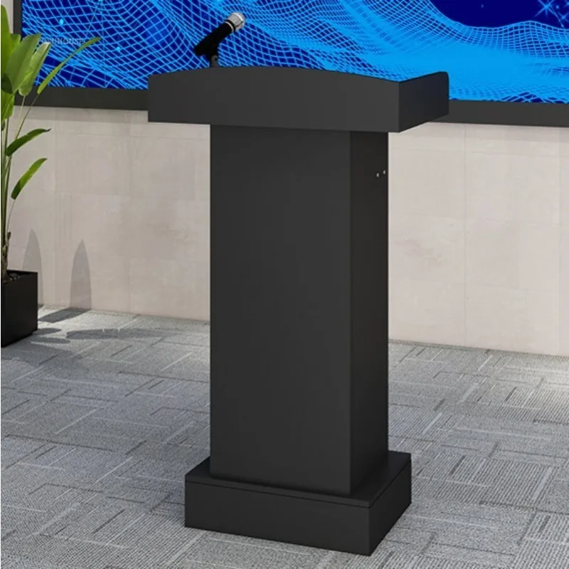 Wooden Podium Speech Table Hotel Welcome Desks Reception Table Shopping Guide Information Counter Host Emcee's Desk