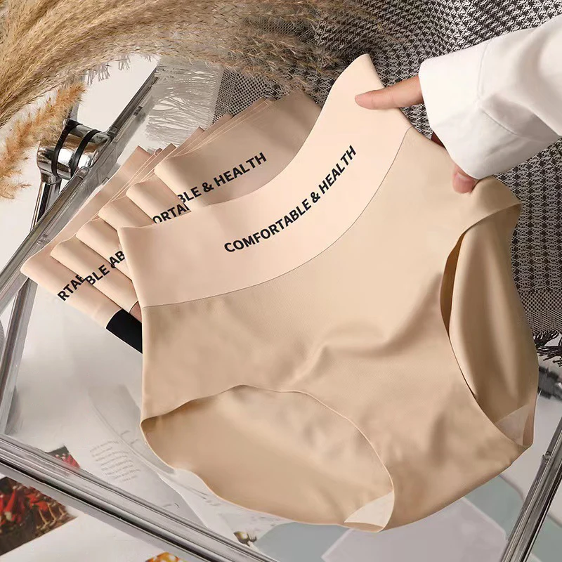 FallSweet 4 قطعة سراويل نسائية قطنية عالية الجودة سراويل داخلية سلسة مقاس كبير ملابس داخلية نسائية مثيرة ملابس داخلية غير مرئية مقاس M-XL