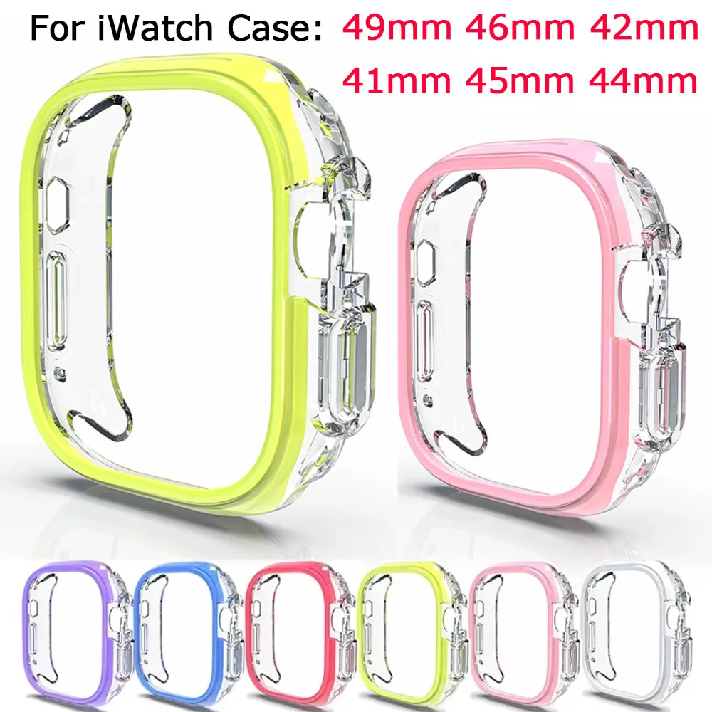 Transparent TPU Protective Case for Apple Watch - Durable Bumper Shell Accessories