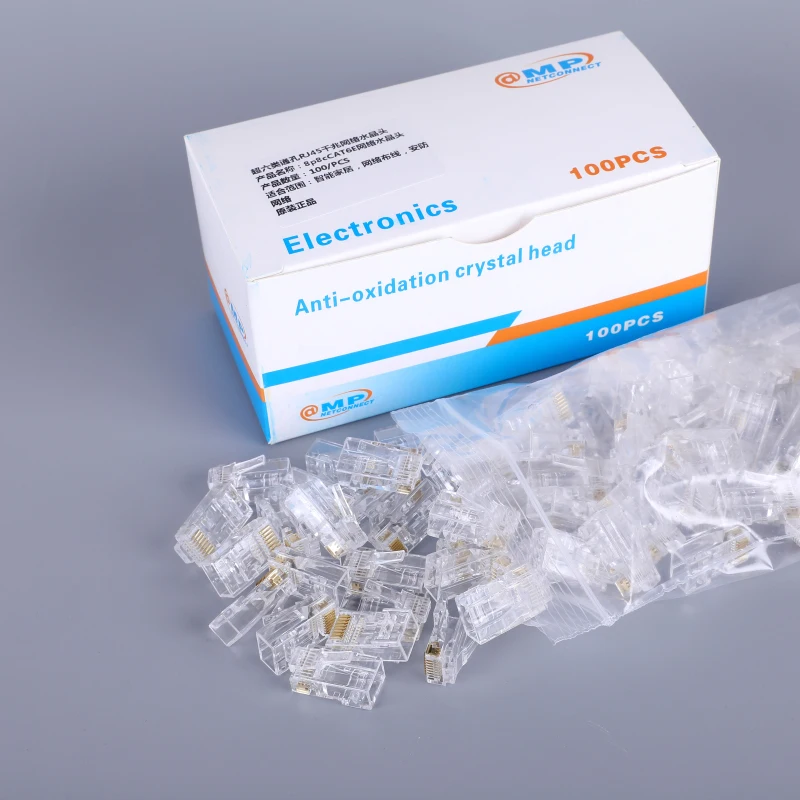 Фото Разъем Montions Rj45 Cat5e Cat6A, сетевой неэкранированный модульный разъем 8P8C для кабелей Ethernet №5