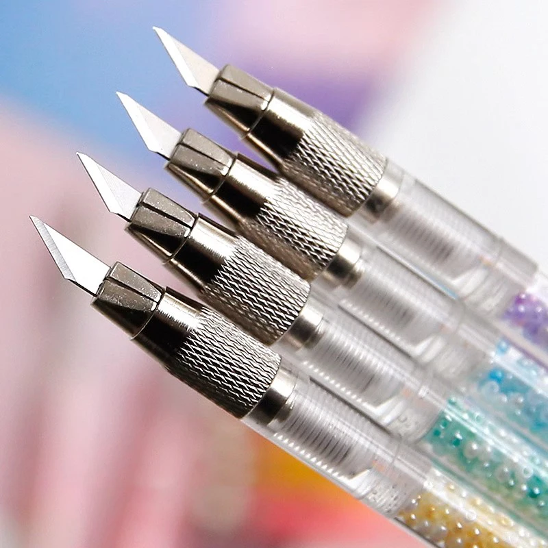 Kawaii Bubble Pen Knife Cute Crown Sharp Blade Utility Knife DIY Paper Cutter Craft Sticker Envelopes Opener Office Tools utility knife paper cutter carving knife box cutter cutting knife art knife paper cutting knife box opener utility knife blades toothpick knife