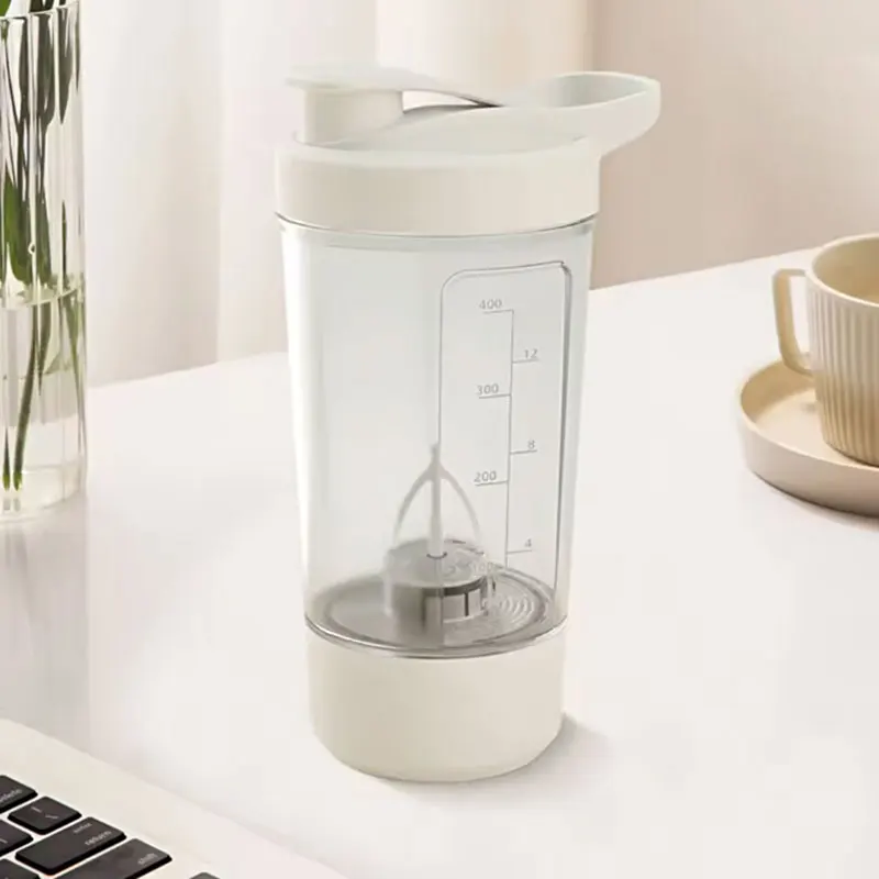 Electric Self Stirring Mug,Protein Powder Milkshake Shaker Bottle,USB Charging Shaker Cup with Scale 15 Oz Water Cup,BPA Free