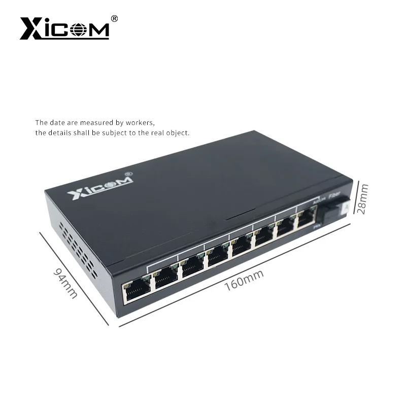 Gigabit Fiber Optic Media Converter Switch fibra 25KM Singlemode Single Fiber SC 10/100/1000Mbps Simplex Optical Transceiver