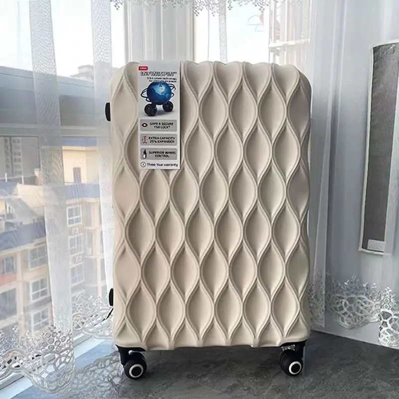 A Must-Have Travel case Bird's Nest Pattern Luggage for Men and Women's Travel Code Box Trolley Box  Universal Wheel Leather Box