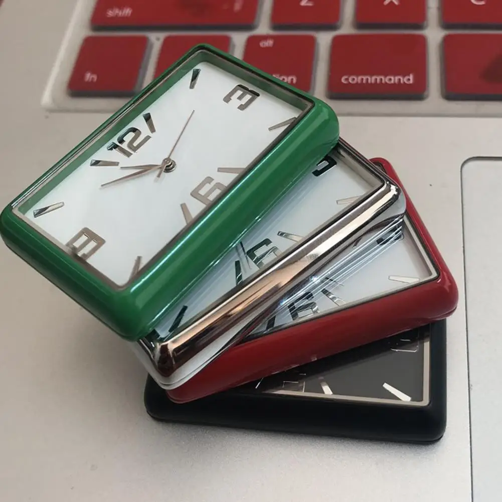 Auto Fashion Watch Square Car Clock Interior Decoration Self-adhesive Electronic Vent Clip Watch For Car Styling car clock