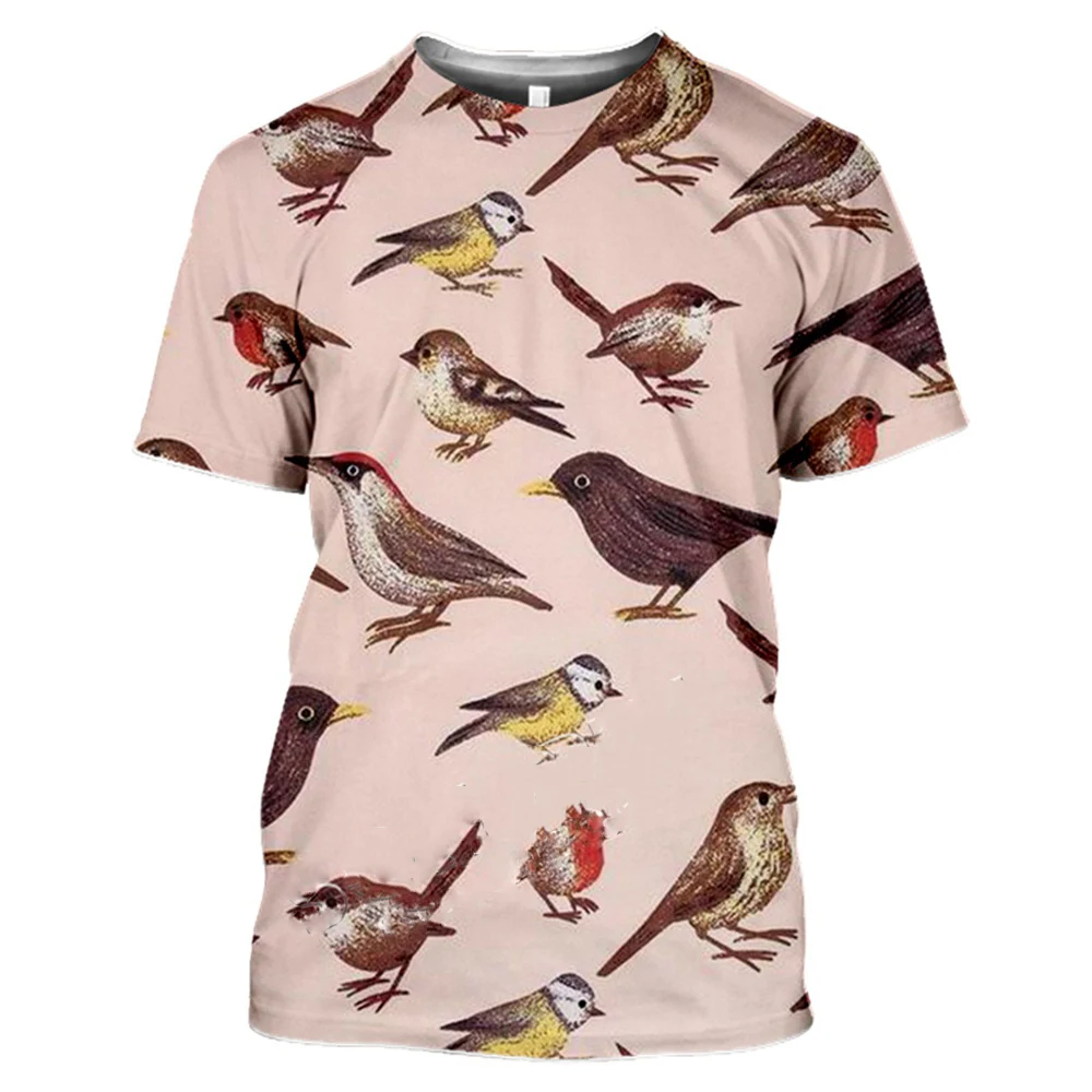 Summer Fashion Parrot Picture T-Shirts For Men Casual 3D