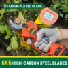 Cordless Pruner Kit, 1.6'' Electric Pruning Shears and 5'' Cordless Mini Chainsaw with 2 Pack 25V Rechargeable Batteries 2