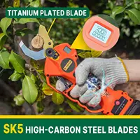 Cordless Pruner Kit, 1.6'' Electric Pruning Shears and 5'' Cordless Mini Chainsaw with 2 Pack 25V Rechargeable Batteries 2