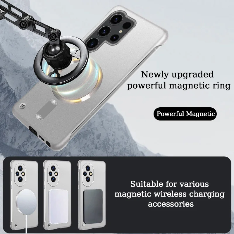 Luxury Magnetic Wireless Charging Phone Case - Premium Hard Protective Cover