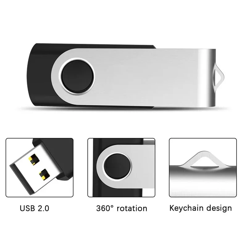 새로운 USB 64GB 메모리 스틱 PC 모바일용 128GB 2.0 메탈 USB 플래시 드라이브 USB 드라이브 4GB 8GB 16GB 32GB 64G 펜 드라이브