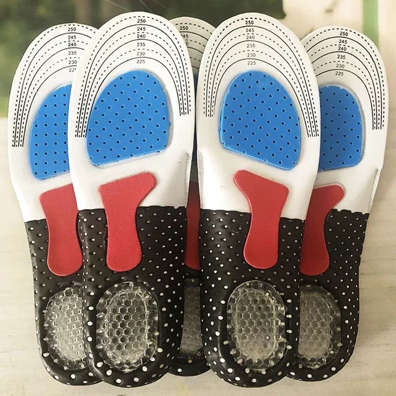 Silicone Gel Insoles Sport Running Insoles for Feet Man Women Orthopedic Pad Massaging Shock Absorption Arch Support Cushion