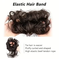 Chignon synthétique élégant bouclé en caoutchouc élastique, moelleux, facile à coiffer, adapté à un usage quotidien 3