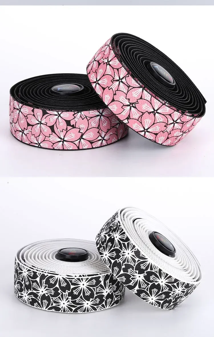 EVA/PU Road Bike Handlebar Tape Sakura Bicycle Anti-Skid Shock Absorber Bar Wrap