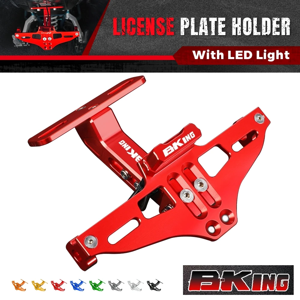 

For Suzuki B-KING 1300 1340 Bking 2008 2009 2010 2011 2012 2013 Motorcycle Adjustable License Plate Holder LED Turn Signal Light