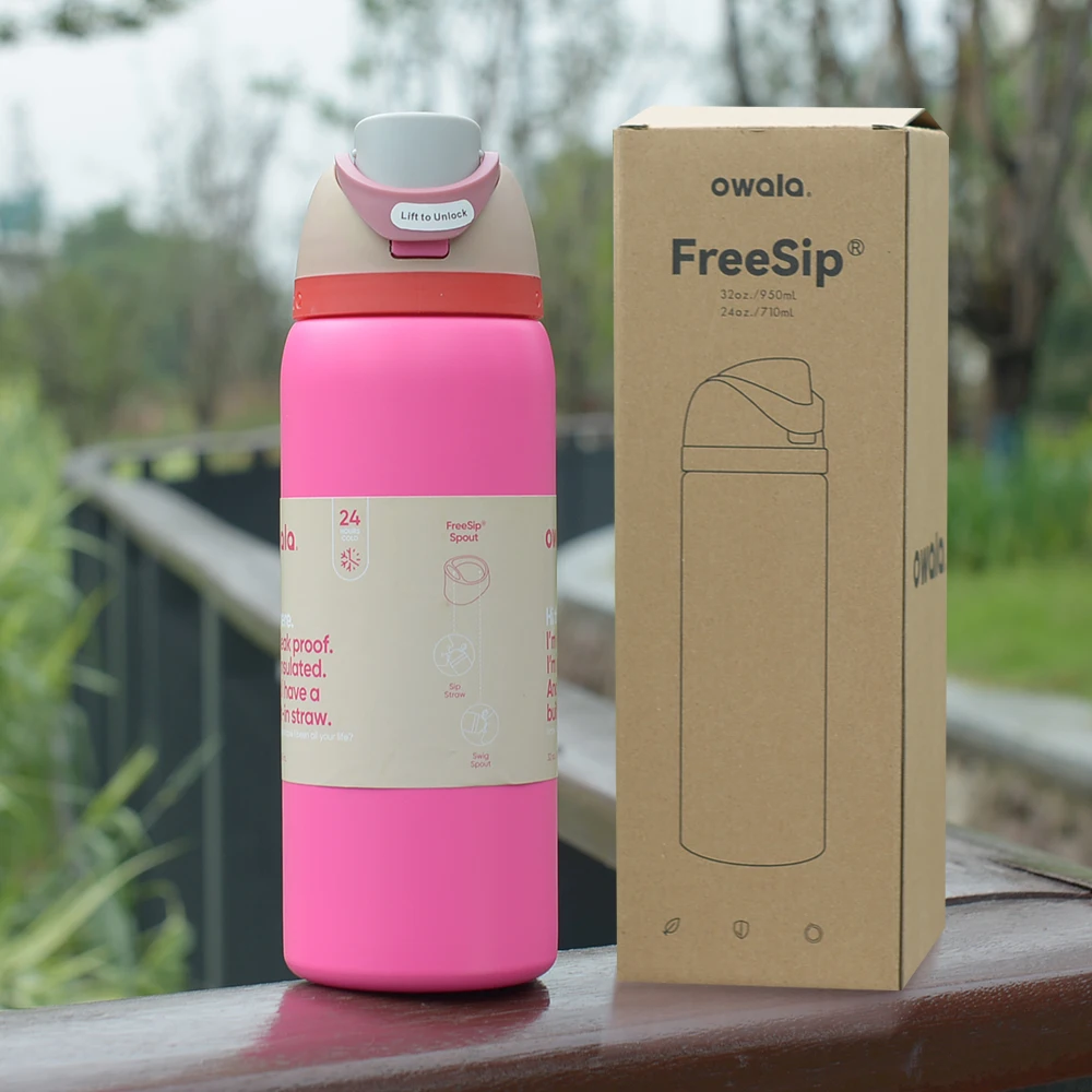 owala 水筒 24 oz 漏れ防止 断熱 ストロー内蔵 Amazon.com: Owala FreeSip Insulated Stainless Steel Water