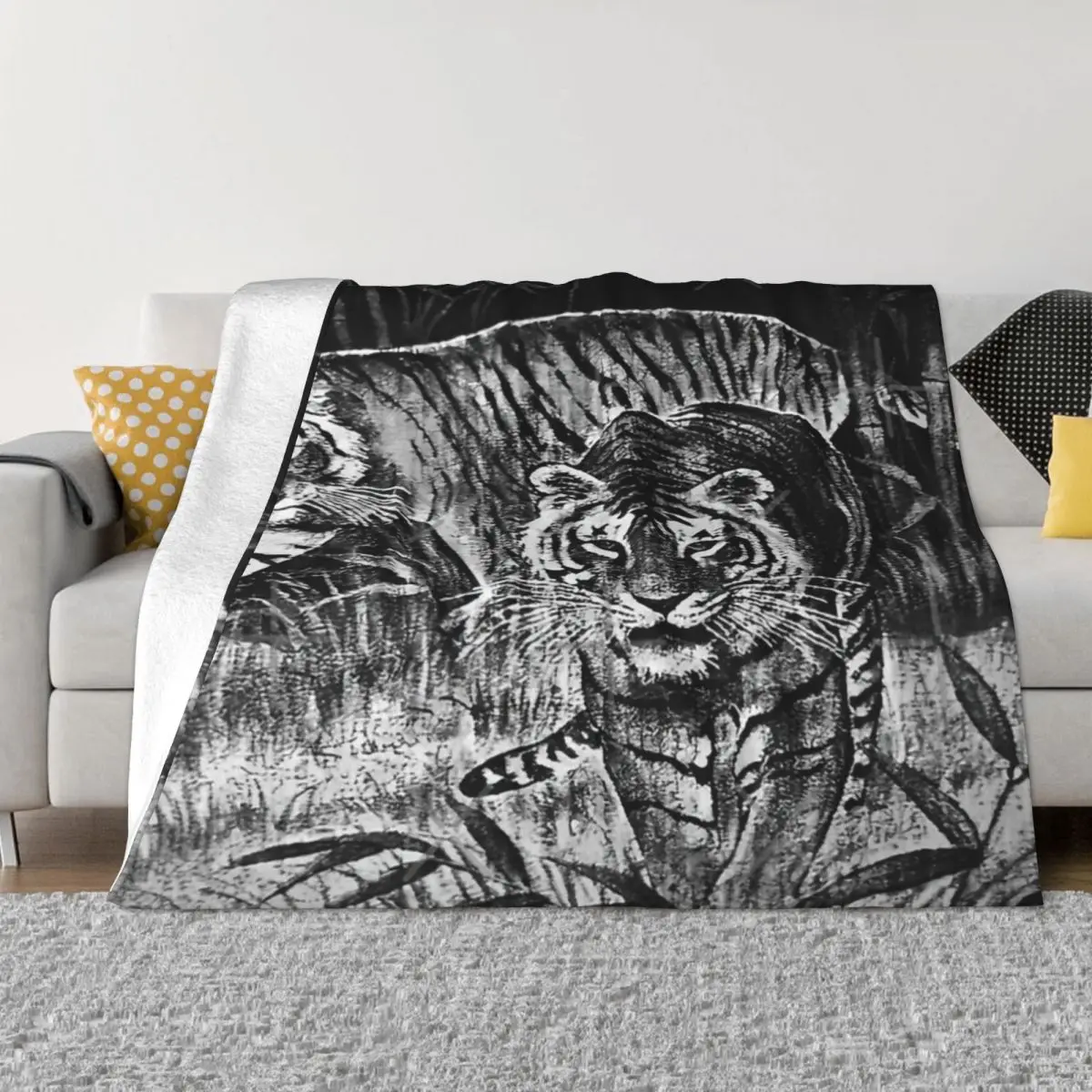 Cobija De Tigre Messicana Meme Coperta Copriletto Sul Letto Peluche Ins Wind