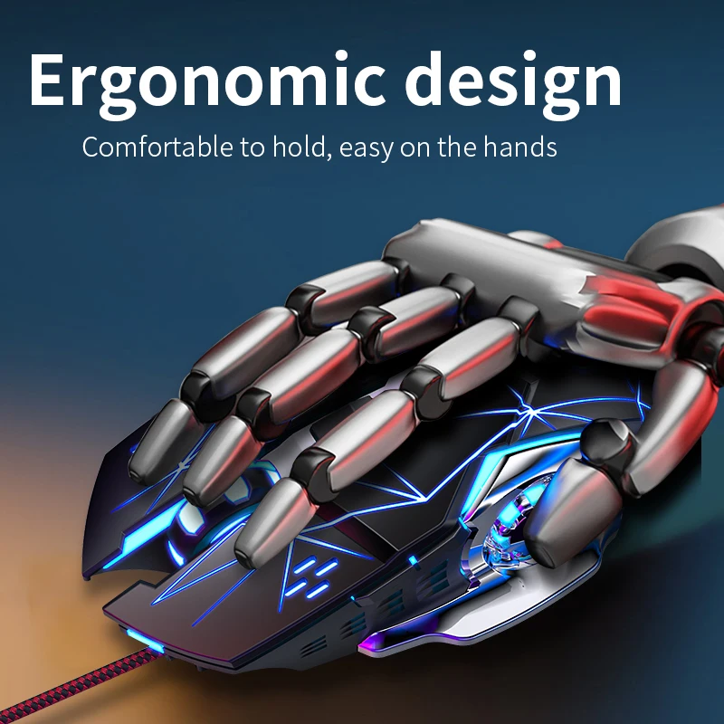 Wired Mouse Office Gaming Desktop Computer Laptop Business Mouse USB Optical Mouse - 4