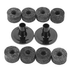 Cymbal Stand Felt Washers with Sleeves - Set of 10 (Grey)