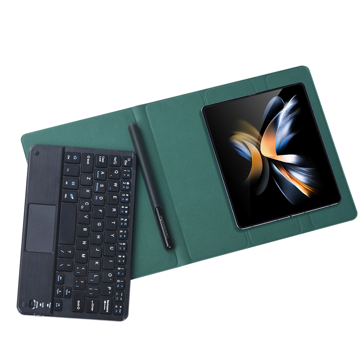 With Touch Mouse Wireless keyboard Case For OnePlus Open Leather Magnetic keyboard Cover For Samsung Galaxy Z Fold 5 4 3 2