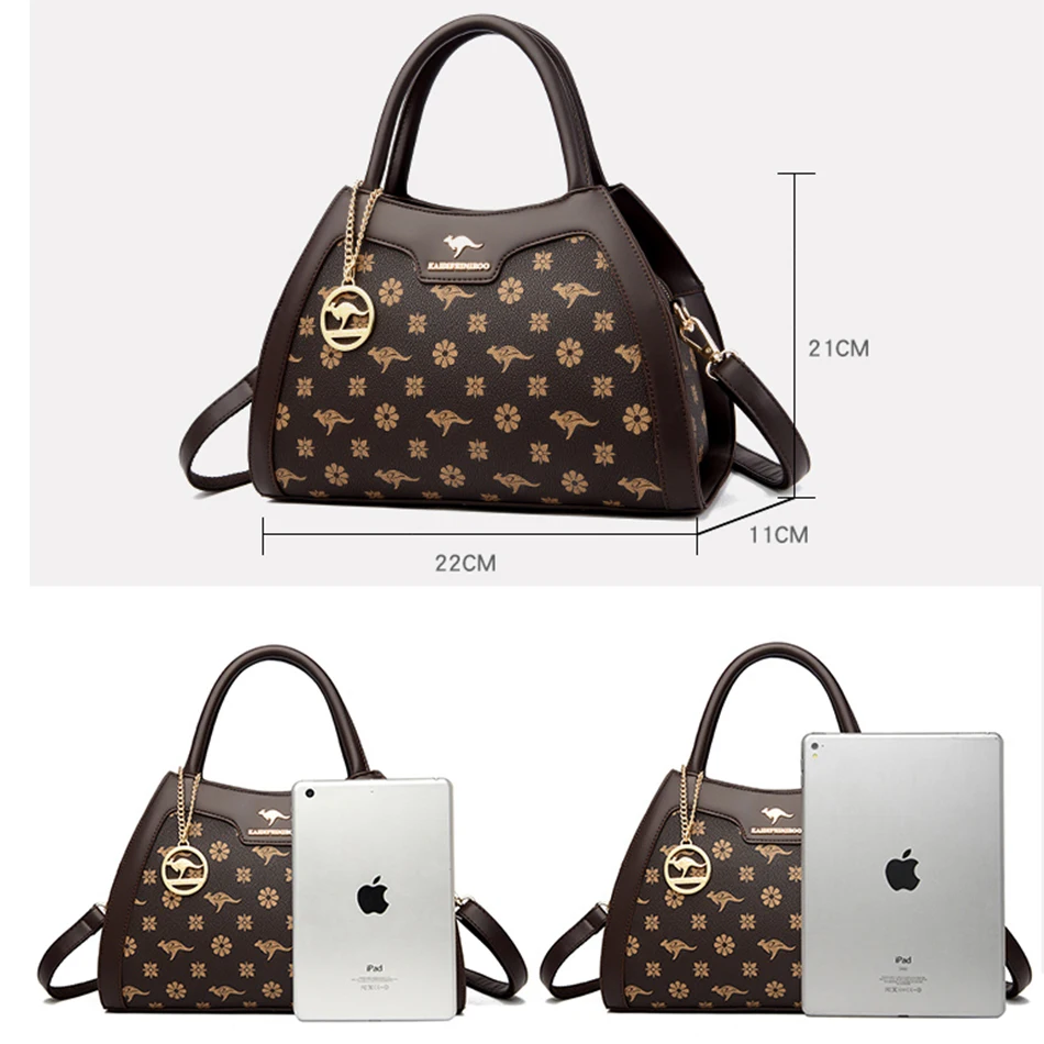 Large Capacity Petal Rhombus Pattern Handbags Pu Leather Shoulder Messenger Bag Luxury Designer Crossbody Bags for Women Totes