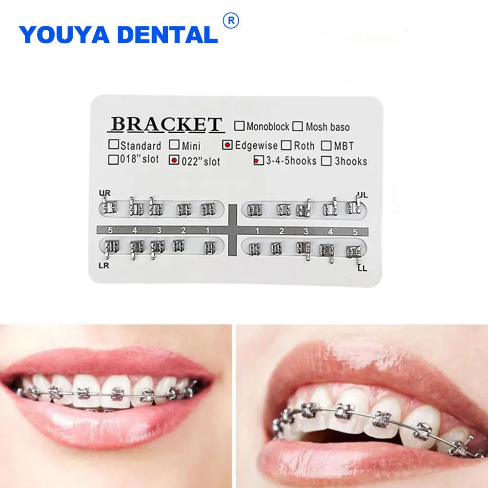 Bracket Roth 022 Slot 3-4-5 20 Confezioni Staffe Ortodontiche AZDENT Standard Roth - Slot 0.022", Ganci 3-4-5, In Metallo Set Staffette Ortodontiche Azdent - Foto 6