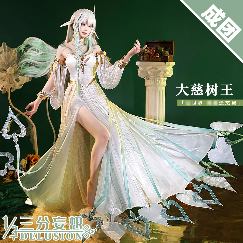 

Anime Game Genshin Impact The Greater Lord Rukkhadevata Battle Dress Party S-XL Cosplay Costume Women Halloween Carnival 2022