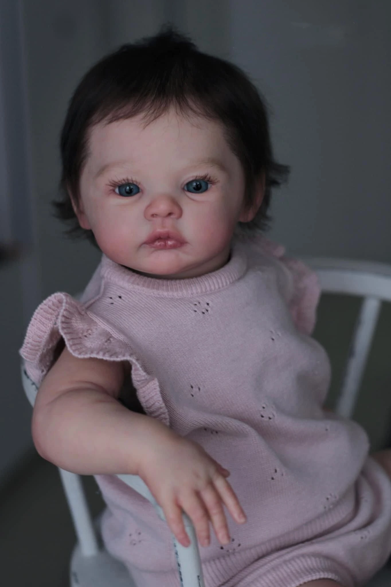 Npk 46Cm Neonata Reborn Doll Lawn Soft Cuddly Body Realistico Soft Touch 3D Skin Con Venature Visibili Art Doll