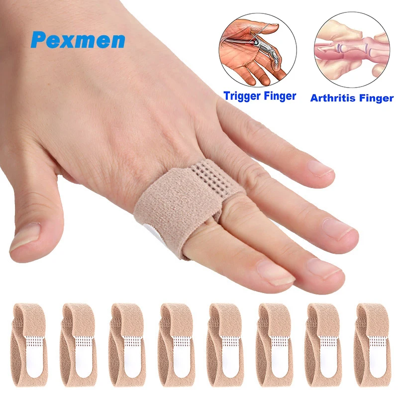 Pexmen 1/2/5/10Pcs Finger Buddy Wraps Broken Jammed Swollen Finger or Dislocated Joint Finger Splints hammer toe Straightener