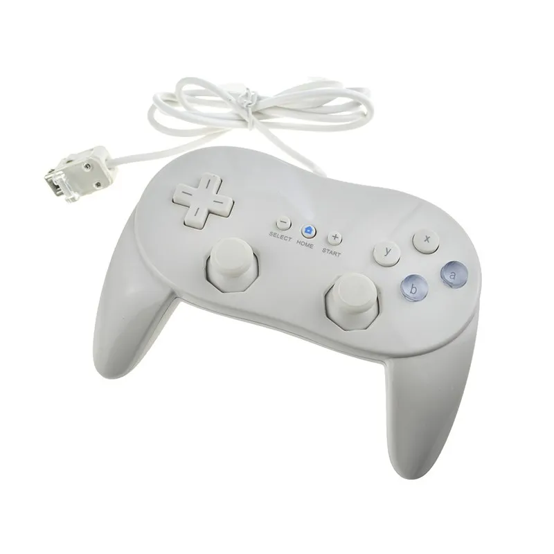 White/Black New Classic Wired Game Controller Gaming Pro Remote Game Controller Gamepad Joypad Joystick Compatible Nintendo Wii 